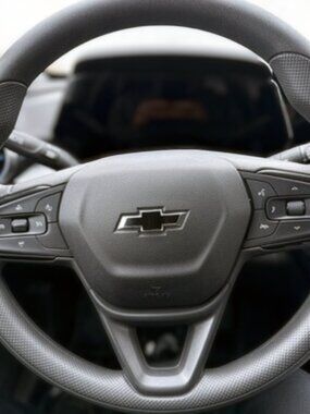Matte Black Steering Wheel Bowtie Overlay Chevy Trax 2015 - 2026 NOT VINYL